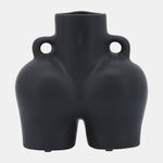 Sagebrook Home 17132-01 Ceramic, 7" Half Body Vase, Black