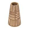 Sagebrook Home 17143-01 Ceramic, 8" Eclectic Vase, Irish Cream