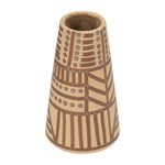 Sagebrook Home 17143-01 Ceramic, 8" Eclectic Vase, Irish Cream