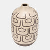 Sagebrook Home 17145-01 Ceramic, 10" Decoractive Vase, Irish Cream