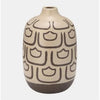 Sagebrook Home 17145 Ceramic, 10" Decorative Vase, Black/Tan