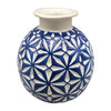 Sagebrook Home 17161-02 Ceramic, 6" Daisy Vase, Blue