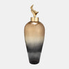 Sagebrook Home 17172-03 27" Meta Vase With Lily Lid, Bronze