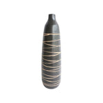 Sagebrook Home 17367-01 Ceramic, 18" Triba Vase, Black