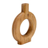 Sagebrook Home 17560-03 Wood, 14" Donut Shaped Vase, Brown