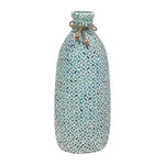 Sagebrook Home 17662-04 Glass, 13" Mosaic Vase, Blue