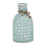 Sagebrook Home 17663-03 Glass, 8" Mosaic Vase, Blue