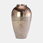 Sagebrook Home 17844-01 Glass, 17" Metallic Vase, Champagne