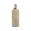 Sagebrook Home 17849-01 Glass, 14" Vase With Pinwhee Top, Ivory/Beige
