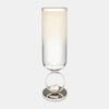 Sagebrook Home 17851-02 Glass, 21" Vase With Meta Base Stone Accent, Pearl