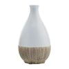 Sagebrook Home 17891-01 Ceramic, 7" 2-Tone Teardrop Vase, Creme/White