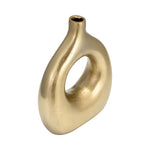 Sagebrook Home 17945 Meta 10" Open Cut Vase, Gold