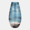 Sagebrook Home 17981-02 Glass, 13" Swir Vase, Blue