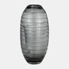 Sagebrook Home 17982-03 Glass, 14" Pinched Vase, Smoke