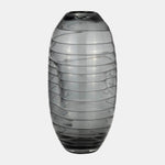 Sagebrook Home 17982-03 Glass, 14" Pinched Vase, Smoke
