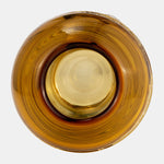 Sagebrook Home 17990-01 Glass, 9" Veined Vase, Amber