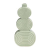 Sagebrook Home 17993-04 Ceramic, 12" Stacked Circles Vase, Cucumber