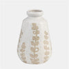 Sagebrook Home 18000-01 Ceramic, 8" Botanica Vase, Ivory