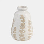Sagebrook Home 18000-01 Ceramic, 8" Botanica Vase, Ivory