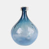 Sagebrook Home 18013-02 Glass, 11" Dimple Vase Blue