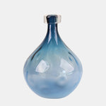Sagebrook Home 18013-02 Glass, 11" Dimple Vase Blue
