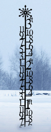 Handcrafted Wrought Iron Snow Measurement Gauge