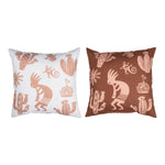 18" Climaweave Throw Pillow – Kokopelli Motif by Manual Woodworkers