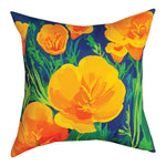 Floral 18" Climaweave Pillow – Poppies Design by Manual Woodworkers