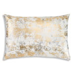 Glam Sona Gold Silver Foiled Velvet Pillow 20"x14" Metallic Accent Decorative Throw by Cloud9