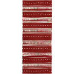 Simple Spaces Moroccan Red Runner Rug, 21"x54" – Boho-Inspired Geometric Accent with Warm Tones for Hallways and Indoor Spaces