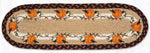 Earth Rugs Pumpkin Crow Oval Stair Tread 27"x8.25" – Rustic Fall Decor