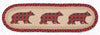 Buffalo Plaid Bear Oval Stair Tread for Cabin and Lodge Decor