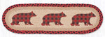 Earth Rugs Rustic Flannel Bear Oval Stair Tread – 27"x8.25" Natural Jute