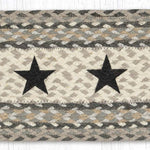 Earth Rugs Unique Black Star Pattern Jute Stair Tread – Durable and Decorative