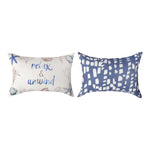 Blue Escape 12.5x8" Decorative Throw Pillow by Manual Woodworkers