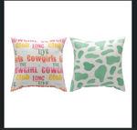 Manual Woodworkers Cowgirl Club II Pillow – Rustic 12" Square for Indoor or Outdoor Use