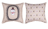 Holiday Throw Pillow – “Merry Christmas” Snow Friends 9‑Inch Square