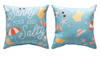 Climaweave Coastal Throw Pillow – Nautical Quote Cushion for Porch or Patio