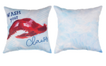 Manual Woodworkers Coastal Crab Throw Pillow – “Wash Your Claws” Climaweave Design