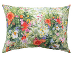Manual Woodworkers Garden-Inspired Throw Pillow – “Butterfly Squares” All-Over Floral Design