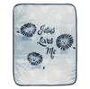 Christian Baby Blanket – Blue “Jesus Loves Me” Lion Throw