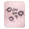 Soft Pink Crib Blanket – 30x40 Baby Throw with Inspirational Message