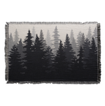 Woven Cotton Throw 2-Layer Tree Design 46x67 inch by Manual Woodworkers