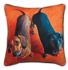 Pet-Themed Climaweave Pillow – Double Dog Print, 18 Inch