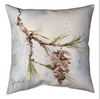 Patio Pillow - Pinecone in Winter Design - 18" Climaweave Polyester