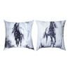 Patio Pillow - Rustic Stallion Print - 18" Climaweave Polyester Fabric