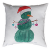 Climaweave Holiday Pillow - Festive Cactus Design - 18" Outdoor Use