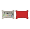 Word Art Pillow - I Love My Granddogs Typography - 12.5"x8.5" Polyester