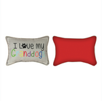 12.5"x8.5" Polyester Pillow Decorative Word I Love My Granddogs Design by Manual Woodworkers