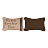 Decorative Pet Pillow - My Kids Have Four Paws Design - 12.5"x8.5" Accent